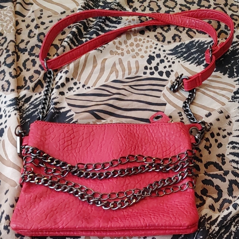MBLM Stylish Red Chain Strap Women's Bag